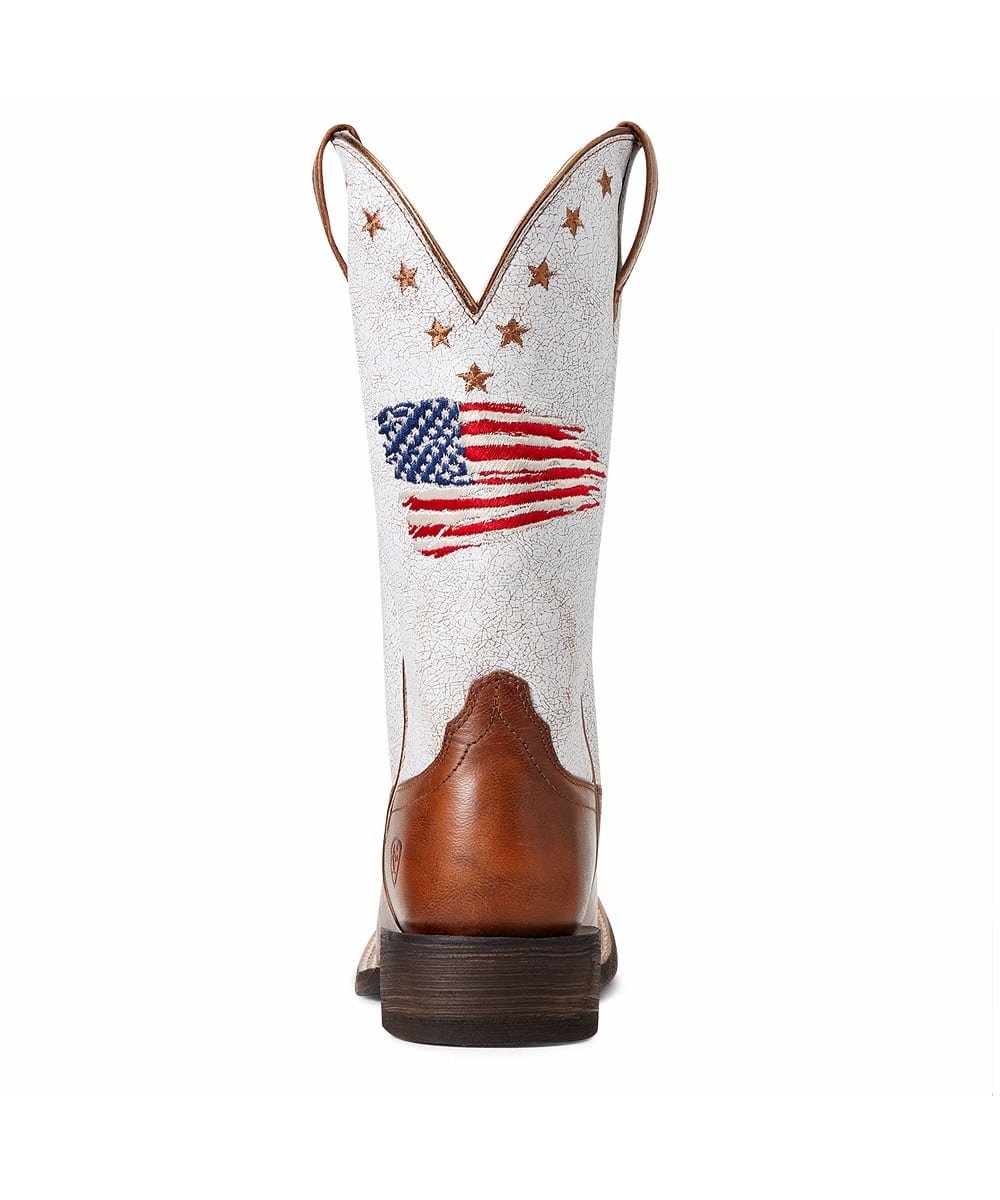Ariat Women's Brown And Crackled White Circuit Patriot Boot