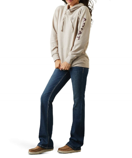 Ariat Women's Oatmeal Heather Logo Hoodie
