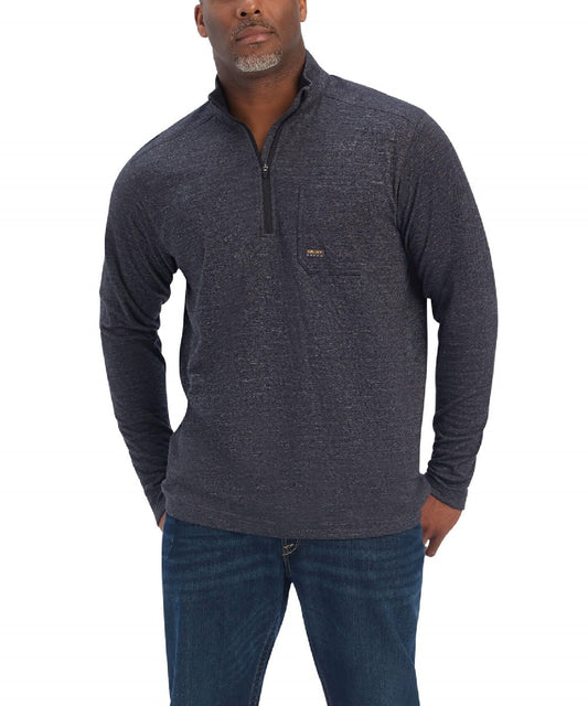 Ariat Men's Charcoal Heather Rebar 1/4 Zip Shirt