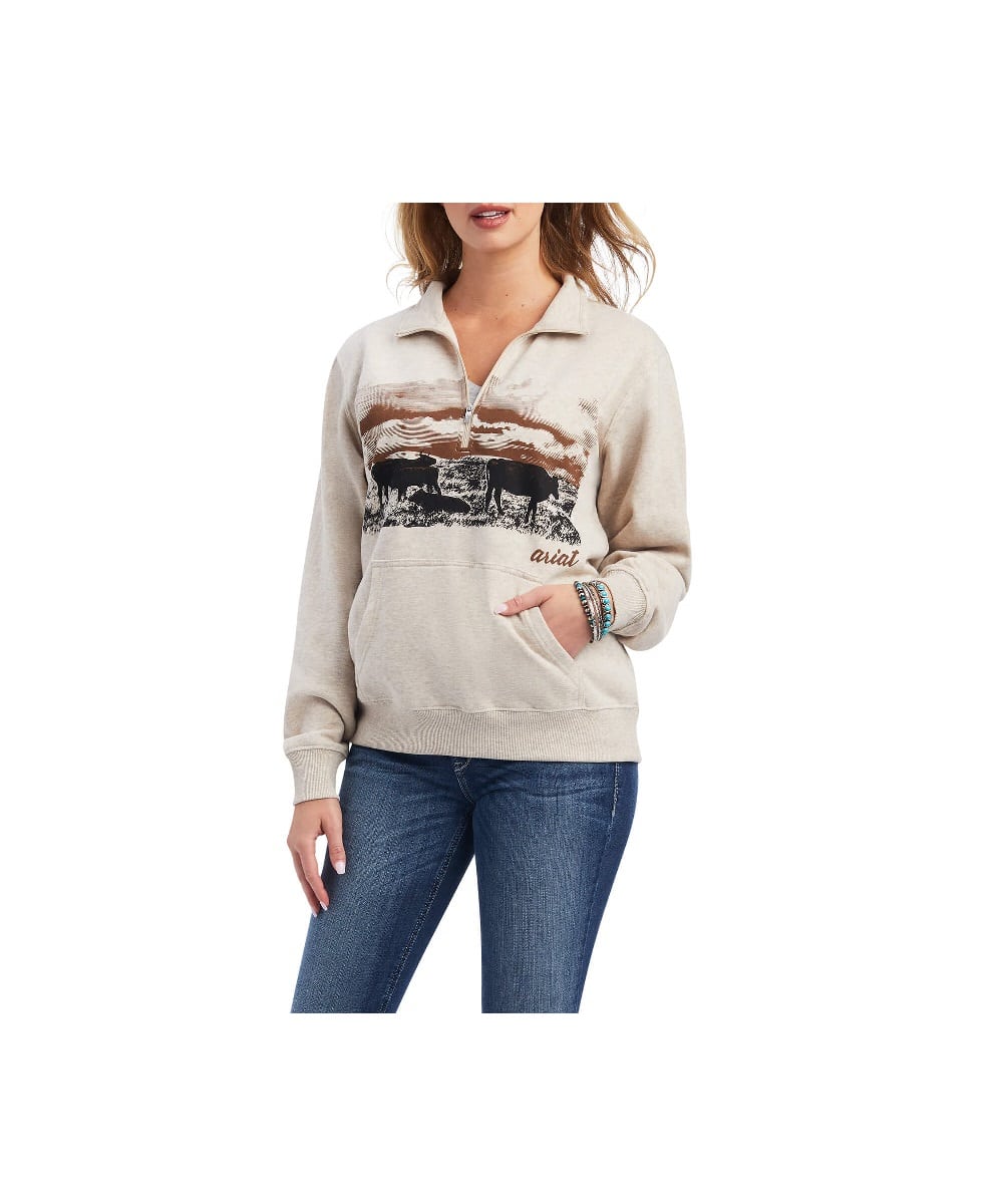 Ariat Women's R.E.A.L. Scenic Wheat Heather Sweatshirt