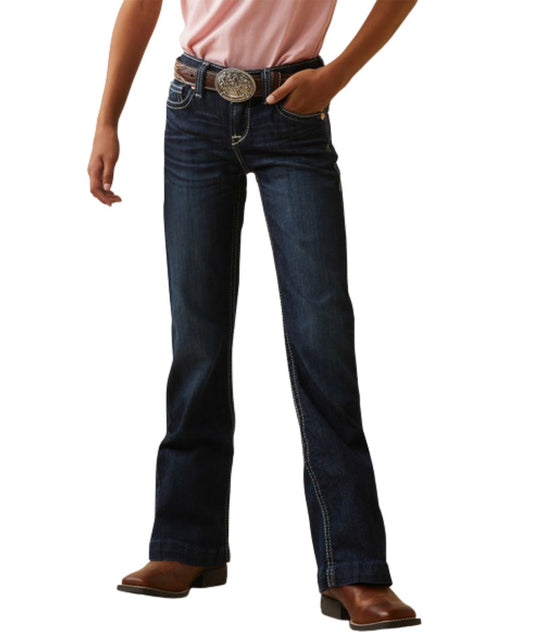Girl's Dark Wash Slim Trouser Jean