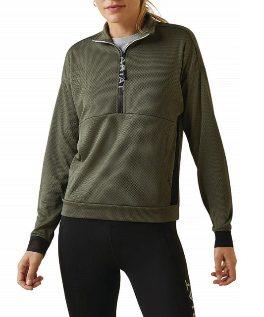 Ariat Women's Beetle Green 1/2 Zip Pullover