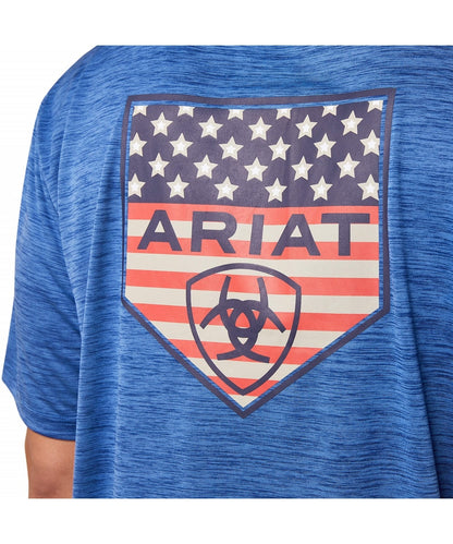 Ariat Men's Monaco Blue Proud Shield Charger Tee