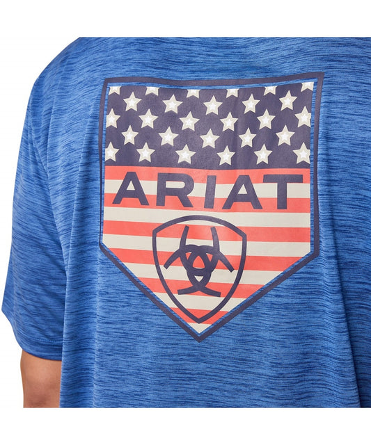 Ariat Men's Monaco Blue Proud Shield Charger Tee