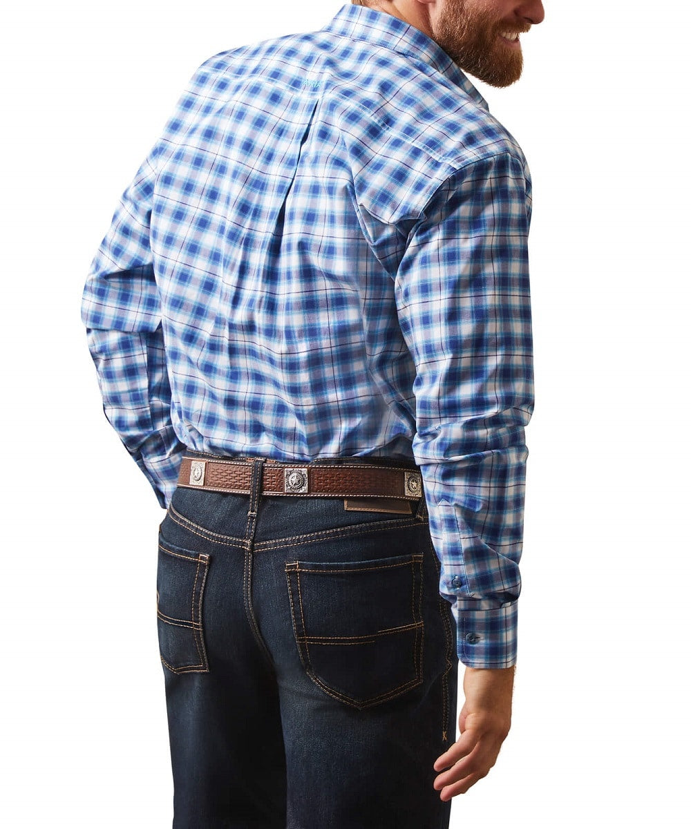 Ariat Men's White Plaid Pro Series Lex Button Down Shirt