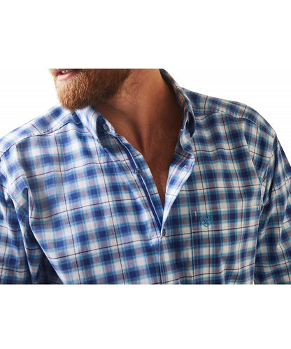 Ariat Men's White Plaid Pro Series Lex Button Down Shirt