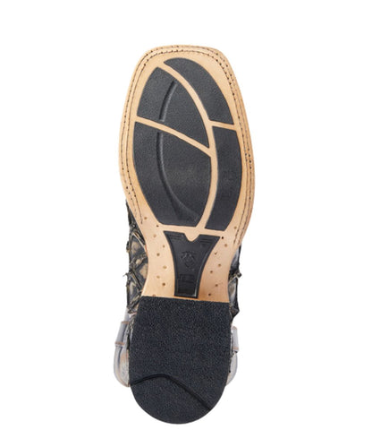 Hybrid Leather Outsole With Rubberized Reinforcements In Key Wear Areas