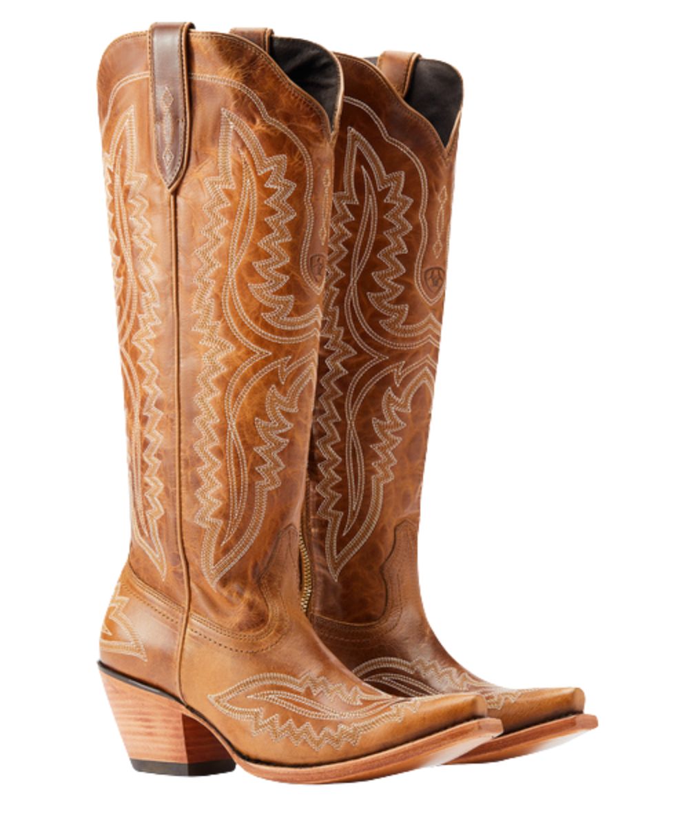 Right angled pair view of the women's shades of grain western fashion boot