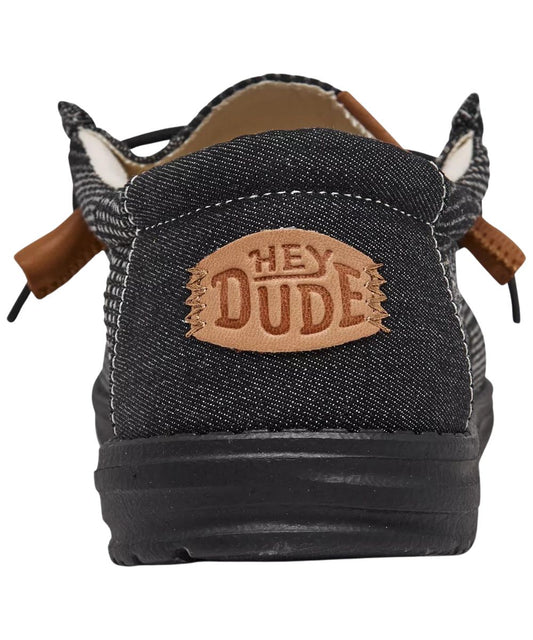 Hey Dude Men's Black Patchwork Wally Workwear Shoe