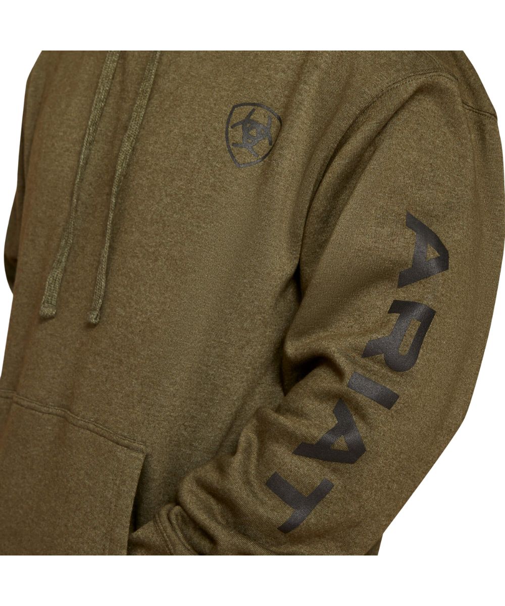 Ariat Men's Brine Olive Heather Logo Hoodie