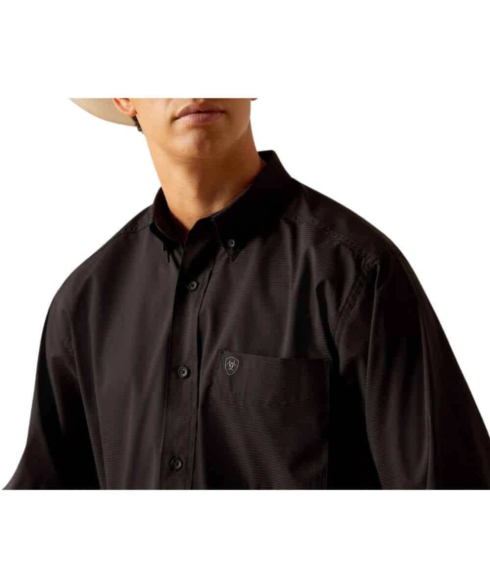Ariat Men's Black 360 Airflow Long Sleeve Button Down Shirt