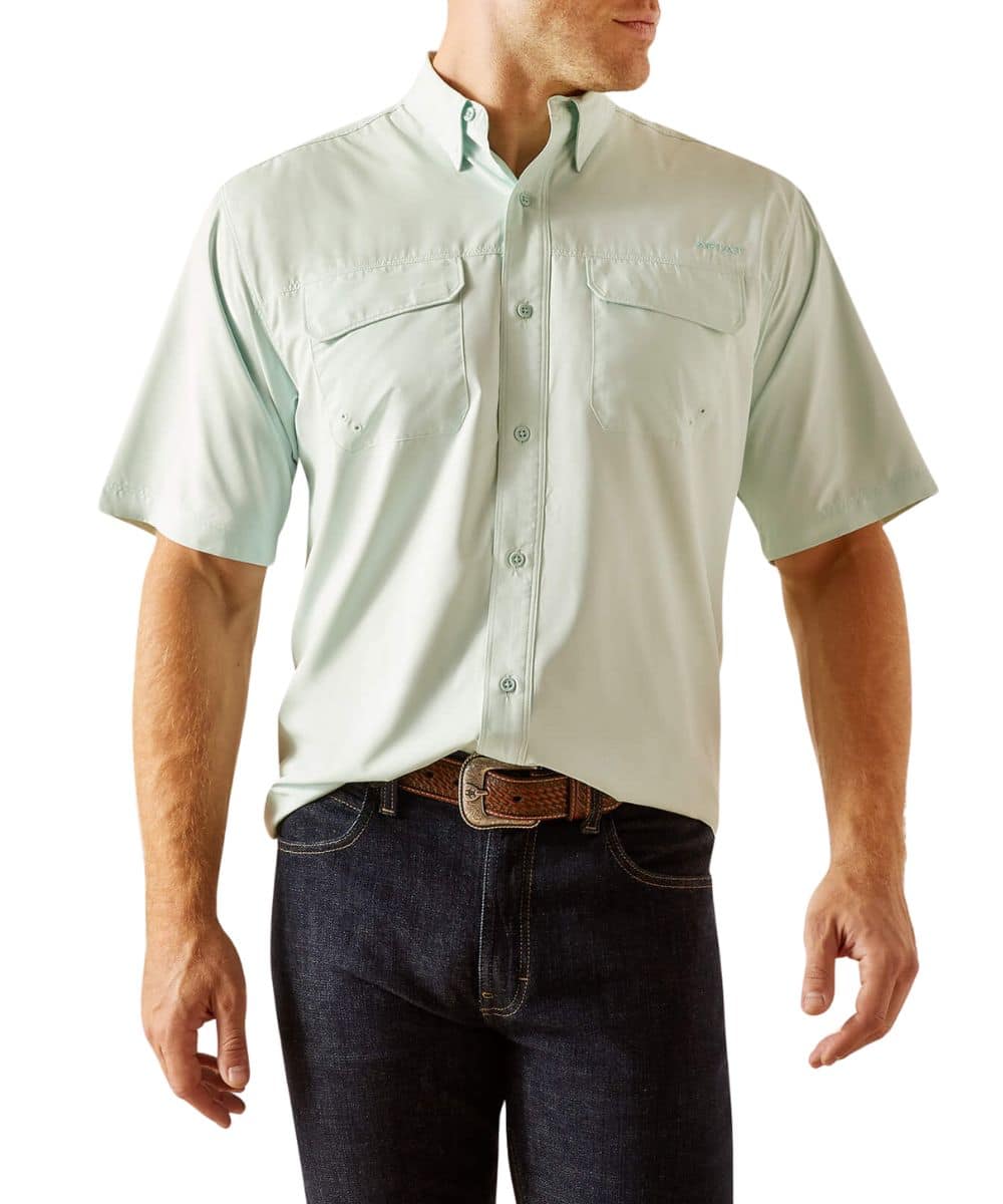 Ariat Men's Bleached Aqua VentTEK Outbound Button Down Shirt