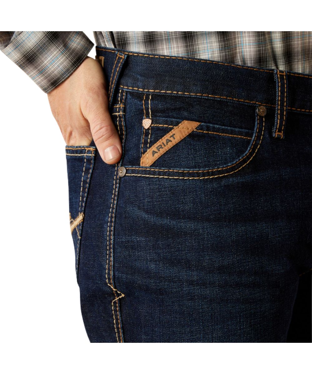 Men's Boot Cut Jean In A Dark Wash