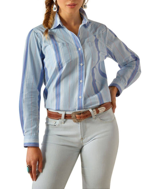Ariat Women's Summer Stripe R.E.A.L. Billie Jean Button Down Shirt