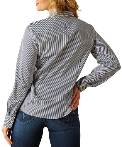 Ariat Women's Black Iris Stripe Kirby Pro Button Down Shirt