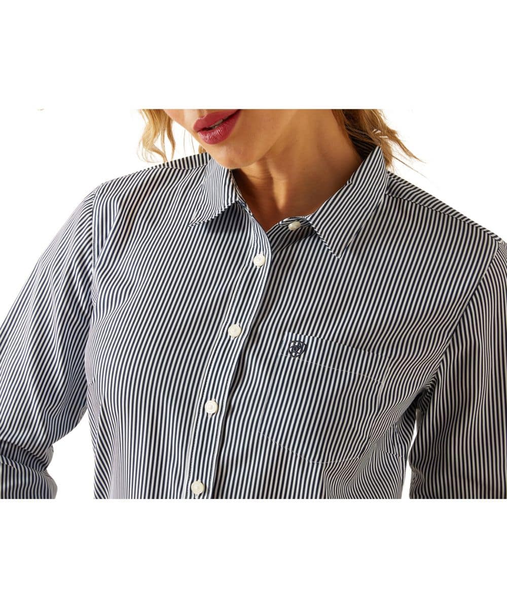 Ariat Women's Black Iris Stripe Kirby Pro Button Down Shirt