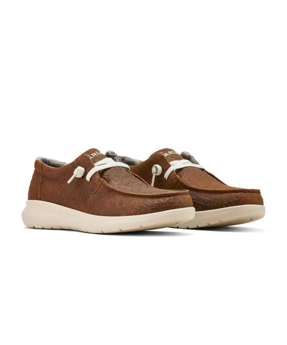 〜hilo〜 Ariat Men's Hilo Stretch Lace Brown Shoes - Lightweight, Cushy