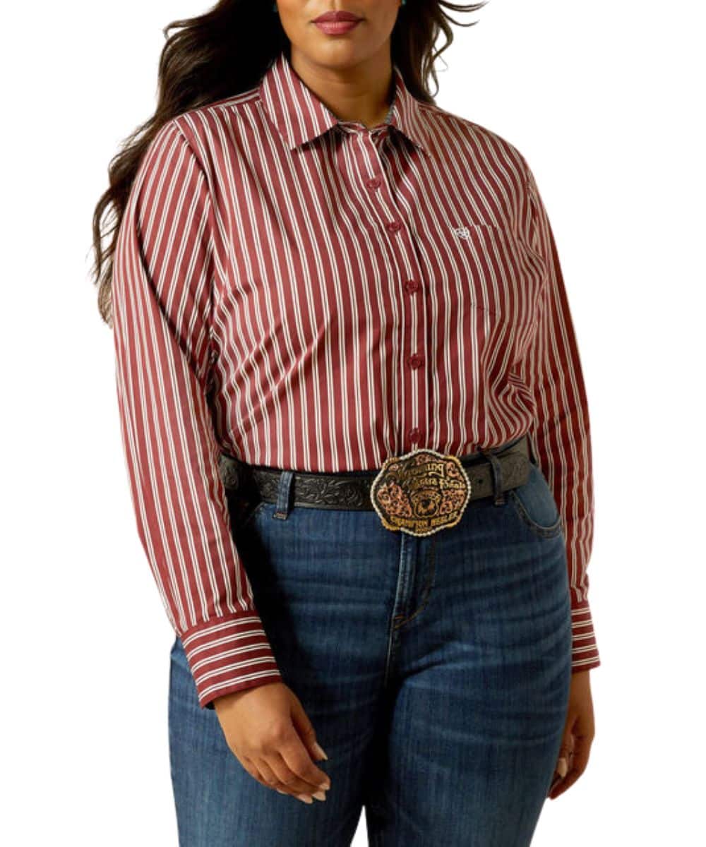 Ariat Women's Cabernet Stripe Kirby Stretch Button Down Shirt