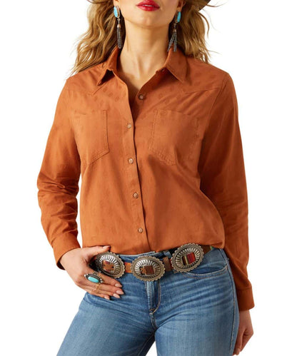 Ariat Women's Glazed Ginger Dobby R.E.A.L. Billie Jean Button Down Shirt