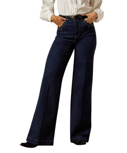 Women's Dark Wash Ultra High Rise Trouser Jean