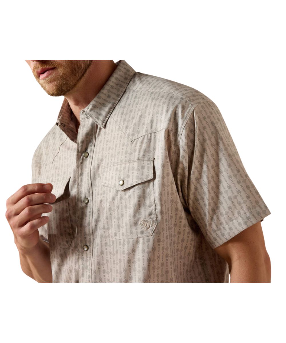 Ariat Men's Island Fossil VentTEK Western Snap Shirt