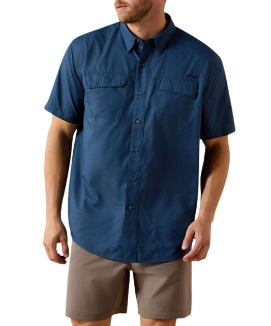 Ariat Men's Dark Denim Navy VentTEK Outbound Button Down Shirt