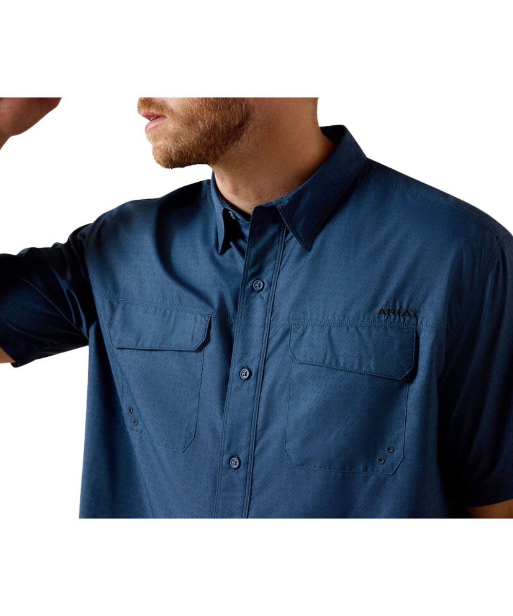 Ariat Men's Dark Denim Navy VentTEK Outbound Button Down Shirt