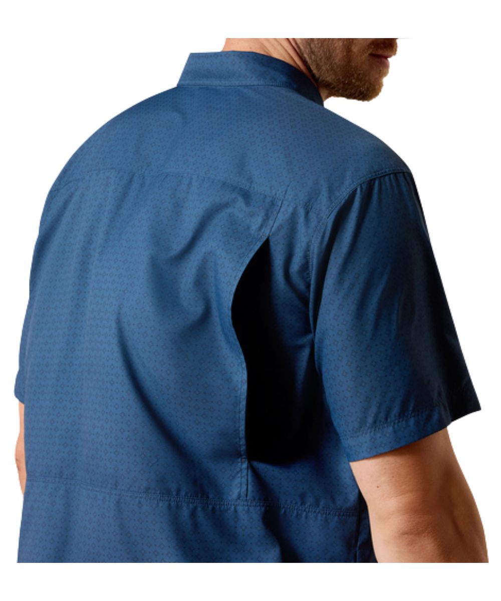 Close-up view of the back vented mesh panel