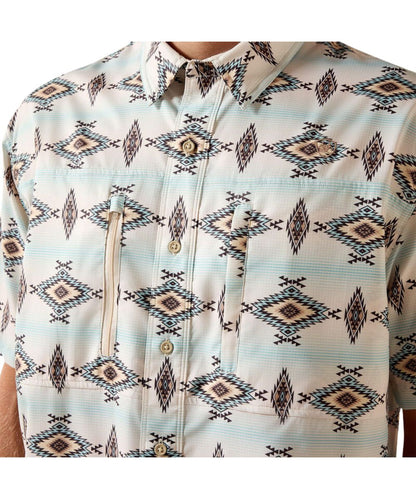 Ariat Men's Off White Geo Print VentTEK Button Down Shirt