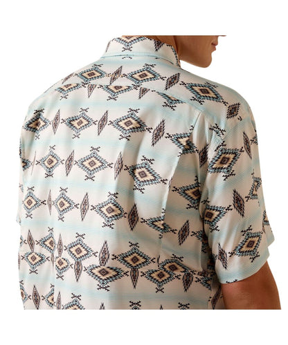 Ariat Men's Off White Geo Print VentTEK Button Down Shirt