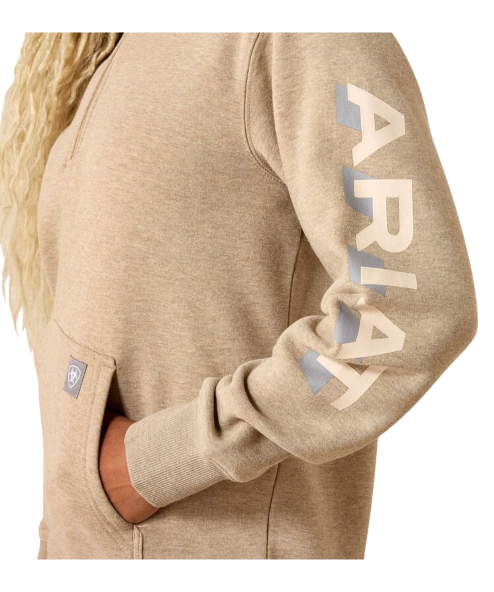 Ariat Women's Rebar 1/2 Zip Logo Hoodie