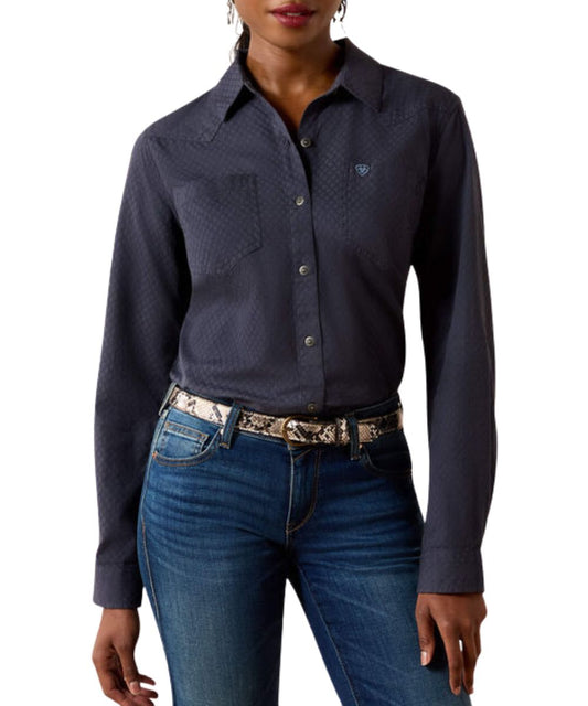 Ariat Women's Ombre Blue Dobby R.E.A.L. Billie Jean Button Down Shirt