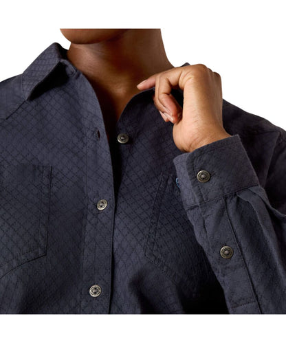 Ariat Women's Ombre Blue Dobby R.E.A.L. Billie Jean Button Down Shirt