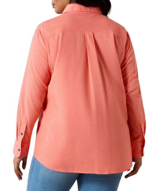 Ariat Women's Shell Pink Dobby R.E.A.L. Billie Jean Button Down Shirt