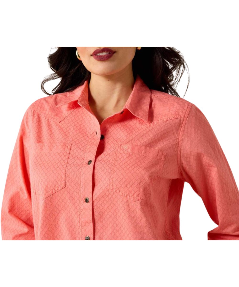Ariat Women's Shell Pink Dobby R.E.A.L. Billie Jean Button Down Shirt