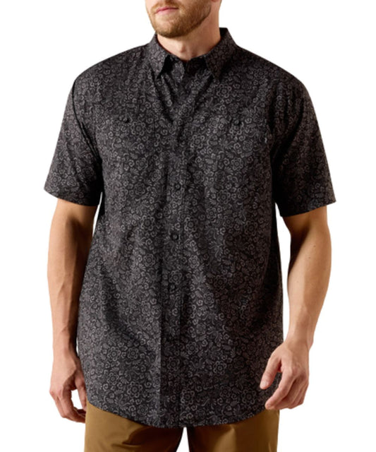 Ariat Men's Black 360 Airflow Short Sleeve Button Down Shirt