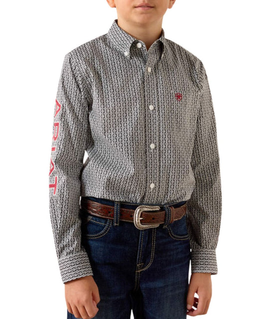 Ariat Boys' Team Ward Button Down Shirt