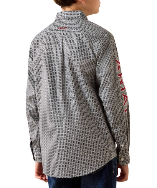 Ariat Boys' Team Ward Button Down Shirt