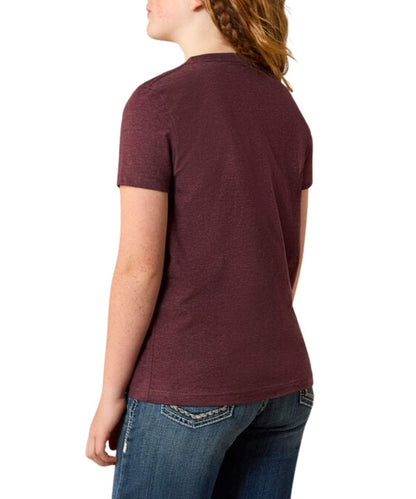 Ariat Girls' Floral Skull Tee