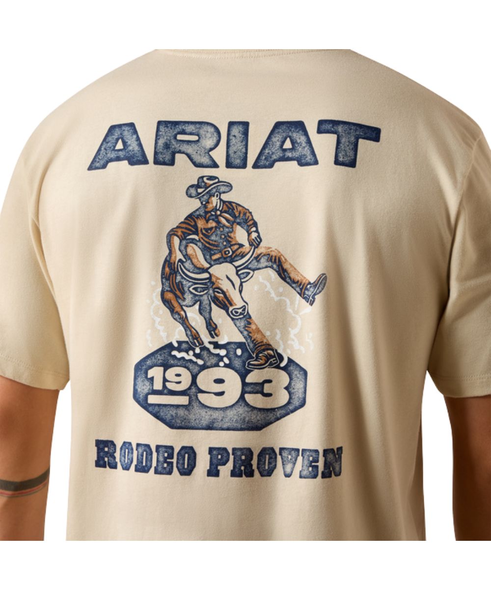 Close-Up View Of The Steer Wrestling Graphic On The Back