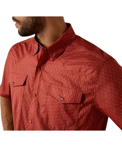 Ariat Men's Chili Oil Geo Printed VentTEK Western Snap Shirt