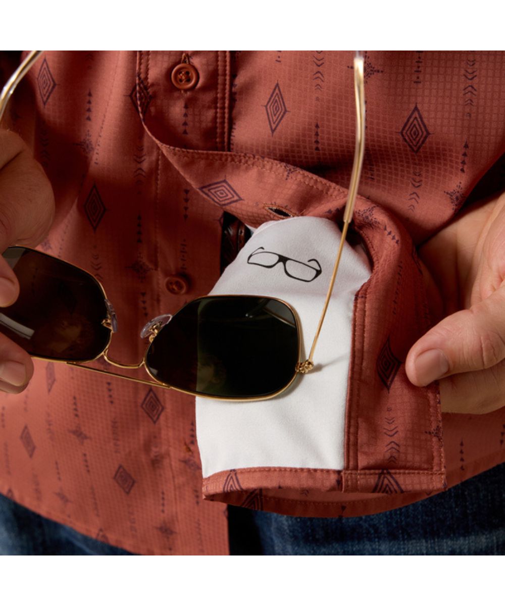Microfiber Lens Cloth Hidden In The Hem For On-The-Go Cleaning