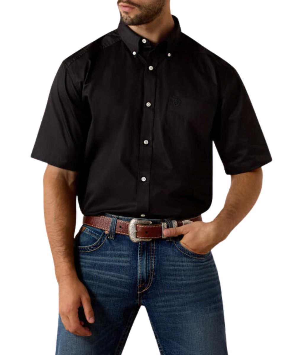 Ariat Men's Black Twill Button Down Shirt