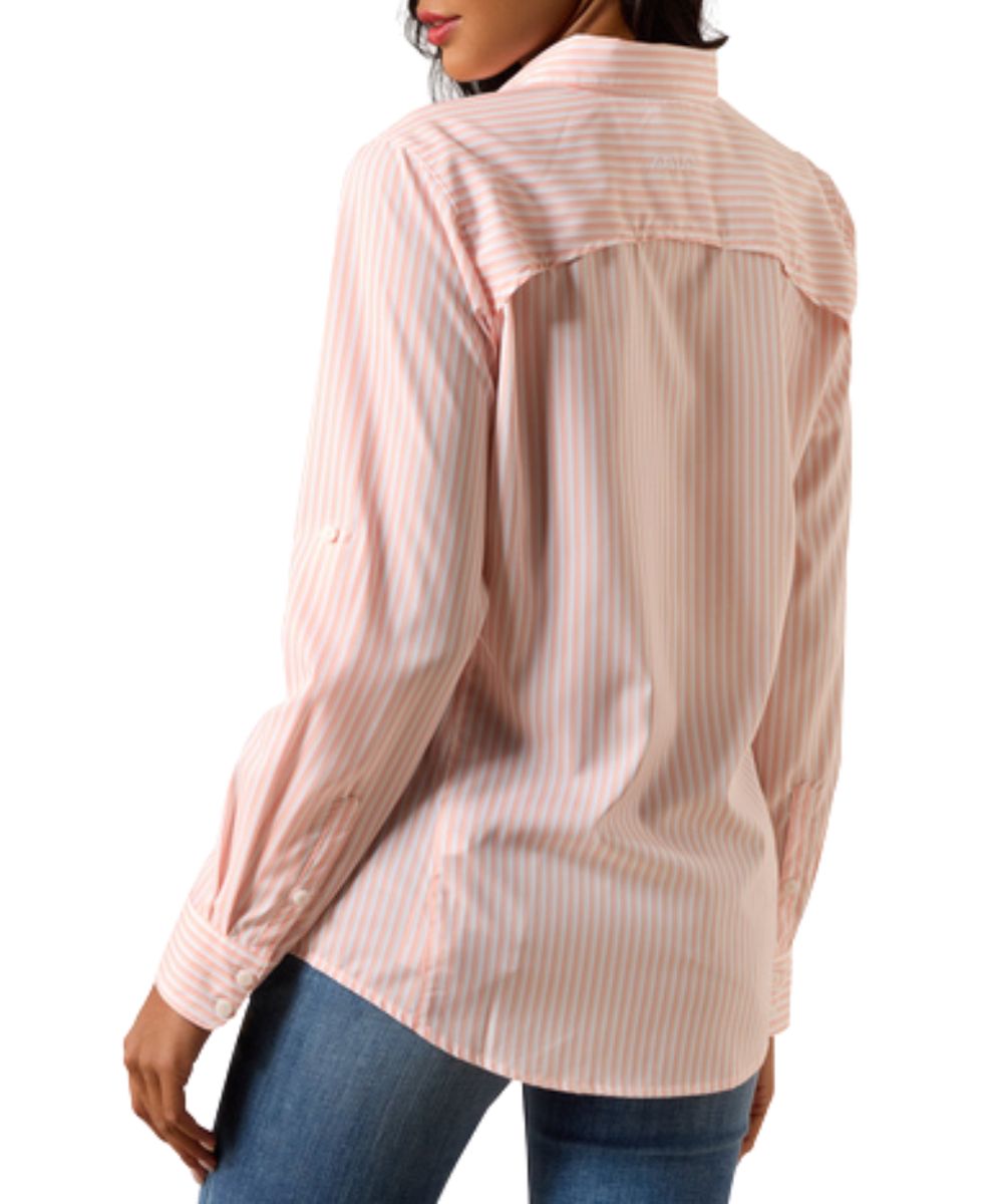 Women's Long Sleeve Button Down Shirt With VentTEK Technology, UV Protection, And Moisture Wicking Properties