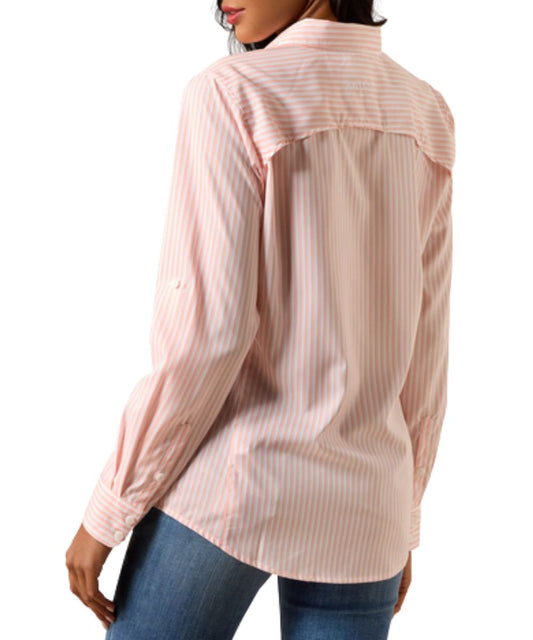 Women's Long Sleeve Button Down Shirt With VentTEK Technology, UV Protection, And Moisture Wicking Properties