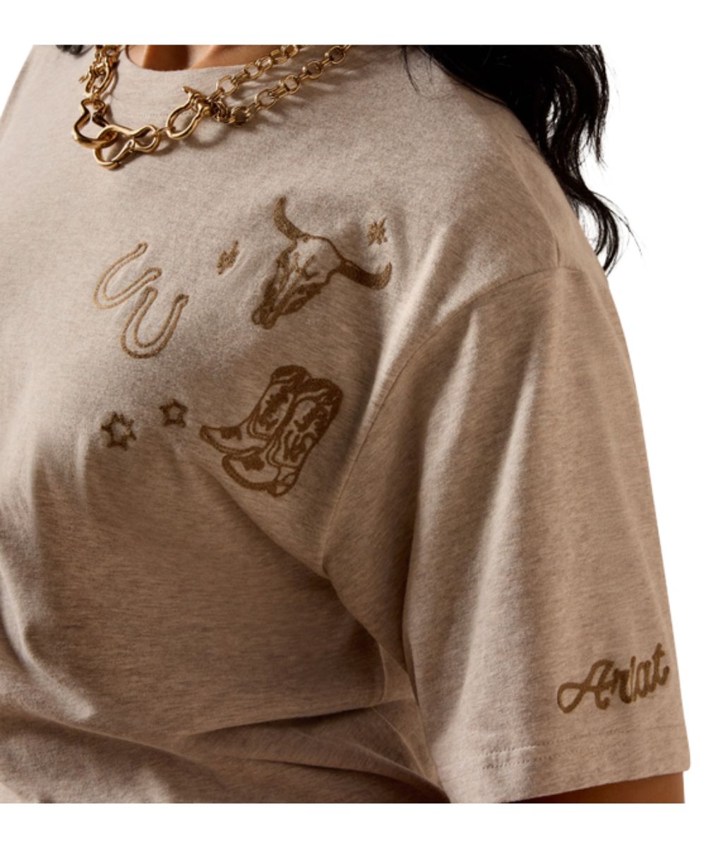 Western Emblem Embroidery On The Chest And Logo Embroidery On The Sleeve