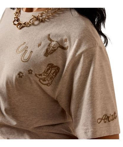 Western Emblem Embroidery On The Chest And Logo Embroidery On The Sleeve