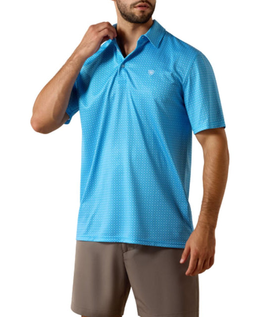 Men's Short Sleeve Polo Shirt With Sun Protection Fabric, Moisture Wicking Technology, And Odor Control