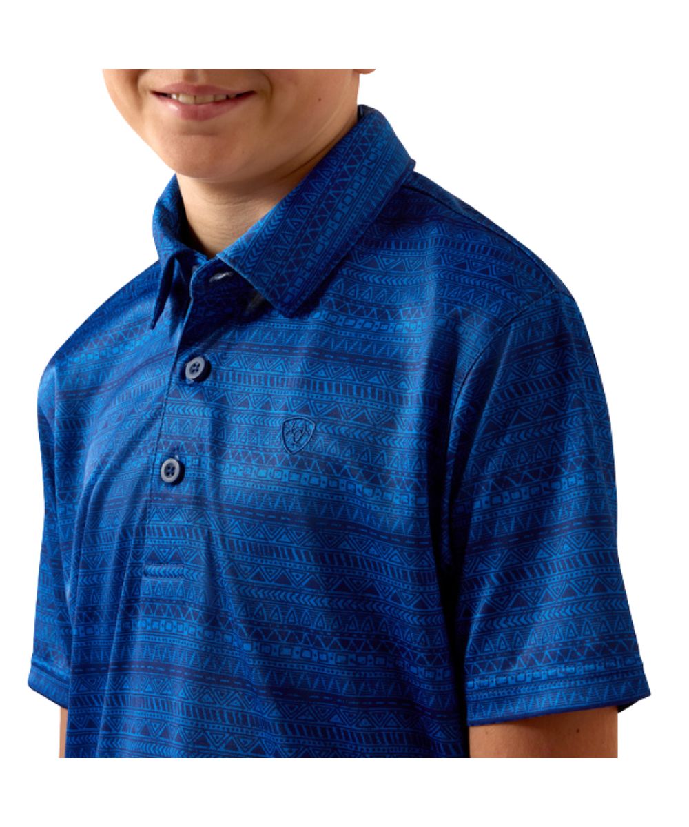 Ariat Boys' Blue Quartz Polo Shirt