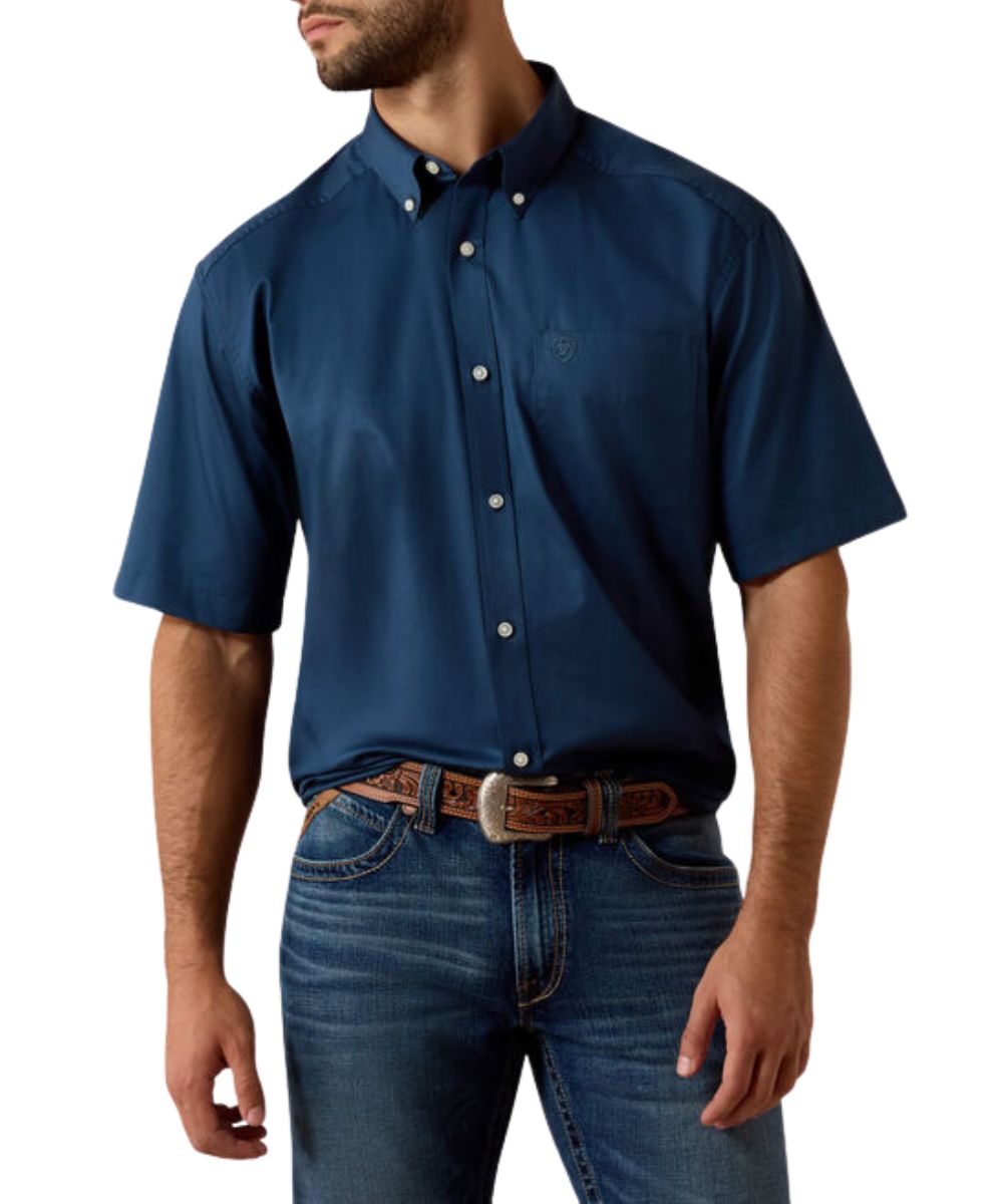 Ariat Men's Navy Twill Button Down Shirt